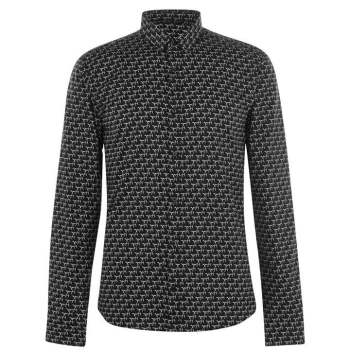 Hugo Ero3 Pattern Shirt - Black