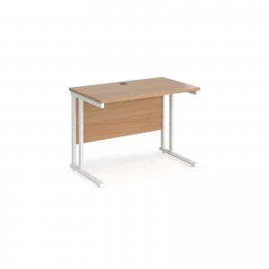 Maestro 25 WL Straight Desk 1000mm x 600mm - White Cantilever Frame b