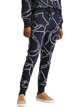 Lauren by Ralph Lauren Printed Jogger - Navy/Cream, Multi Size M Women