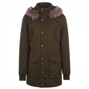 Firetrap Firetrap Block Parka Jacket Mens - Khaki