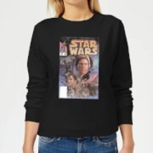 Star Wars Classic Comic Book Cover Womens Sweatshirt - Black - M