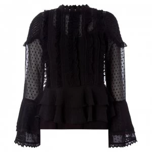 Biba Victorian Blouse - Black