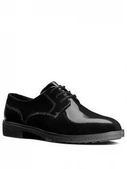 Clarks Griffin Lane Wide Fit Brogues - Black Patent, Size 6, Women