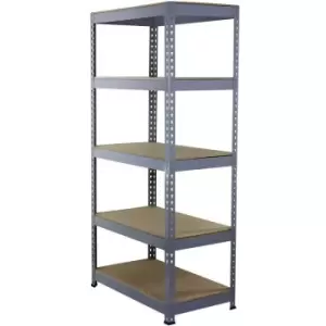 Garage Shelving Storage 5 Tier Heavy Duty Racking 200kg/shelf, - Grey