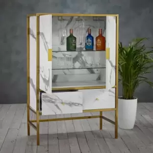 Monaco Wine Cocktail Cabinet White