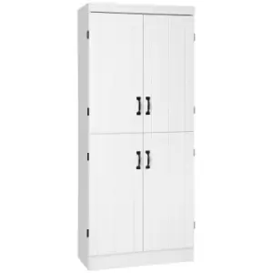 Homcom Kitchen Cupboard Storage Cabinet W/ 4 Doors And Adjustable Shelveswhite