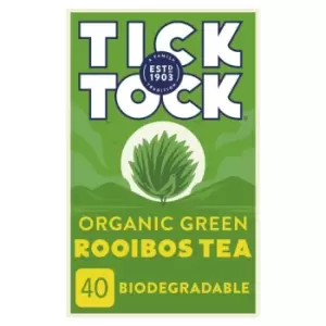 Tick Tock Organic Rooibos Green Tea Bags, 72g