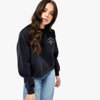 Jack Wills Wills Mellor Crew Sweatshirt - Black