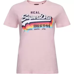 Superdry Vintage Logo T Shirt - Pink