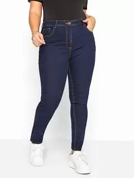 Yours Ruby 28" Straight Leg Jean - Indigo, Blue, Size 26, Inside Leg 28, Women