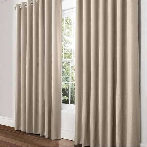 Other Diamond Blackout Ring Top Curtains - Cream 90x90 Inch