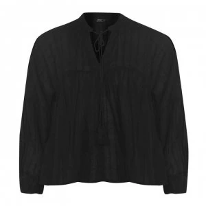 Only Long Sleeve Denim Blouse Ladies - Black