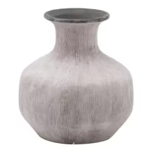 Hill Interiors Bloomville Squat Vase in Stone