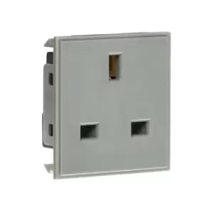 Knightsbridge - 13A 1G unswitched socket module 50 x 50mm - Grey