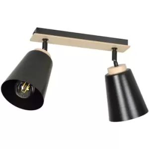 Emibig Atlas Black Twin Ceiling Spotlight 2x E27