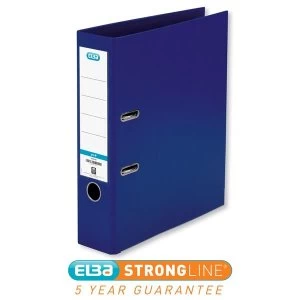 Elba A4 Lever Arch File PVC 70mm Spine Blue Pack of 10