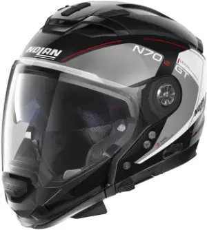 Nolan N70-2 GT Lakota N-Com Helmet, black-grey-red, Size XL, black-grey-red, Size XL