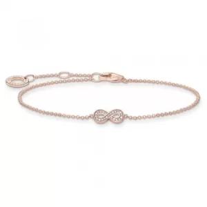 THOMAS SABO Rose Gold Plated Cubic Zirconia Infinity Bracelet...