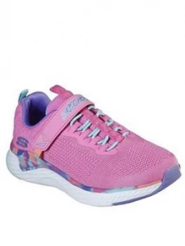 Skechers Girls Solar Fuse Trainers - Pink, Size 2 Older