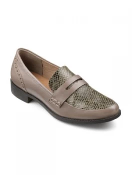 Hotter Crimdon ladies slip on loafer shoe Truffle