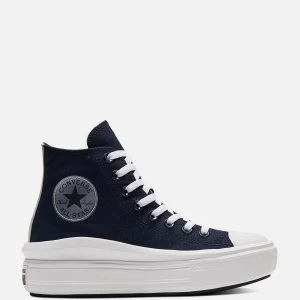 Converse Womens Chuck Taylor All Star Anodized Metals Move Hi-Top Trainers - Black - UK 8