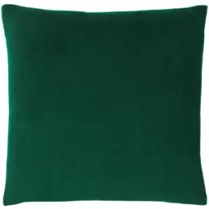 Furn Kobe Soft Faux Velvet Cushion Cover, Emerald, 50 x 50 Cm