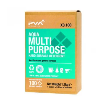 PVA Hard Surface Cleaner Sachets Aqua Pack of 100 PVAA3-100