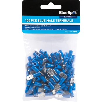 40608 100 Piece Male Terminals - Bluespot