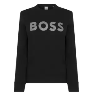 Boss Diamante Logo Sweatshirt - Black