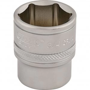 Draper 3/8" Drive Satin Finish Hexagon Socket Imperial 3/8" 3/4"