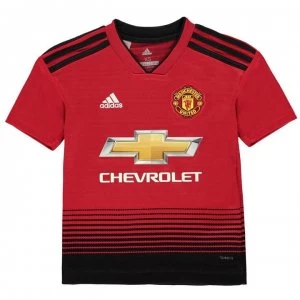 adidas Manchester United Home Shirt 2018 2019 Junior - Red