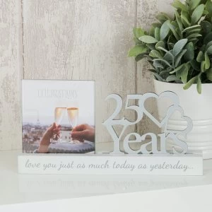 Celebrations Cut Out Photo Frame - 25 Years