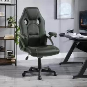 Neo Direct Black Swivel and Tilt PU Leather Mesh Office Racing Chair