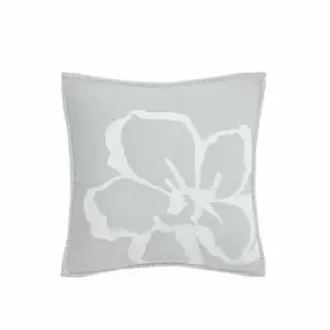 Ted Baker Magnolia Embroidered Cushion 50cm x 50cm, Silver