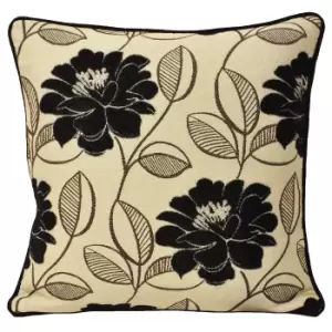 Riva Home Mayflower Cushion Cover (55x55cm) (Black)