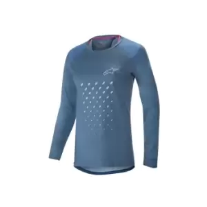 Alpinestars Womens Stella Alps 6.0 Long Sleeve Jersey in Mid Blue