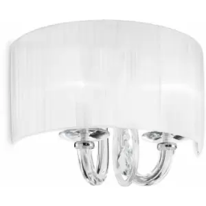 Swan white wall light 2 bulbs