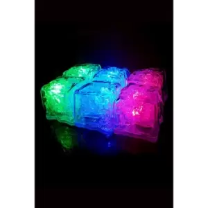 Mixology Flashing Ice Cubes Set of 6, Red, Green, Blue