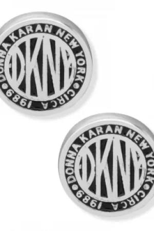 DKNY Jewellery Silver Coloured Logo Coin Stud Earrings 60559682