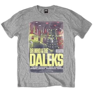 Doctor Who - Daleks Unisex Small T-Shirt - Grey
