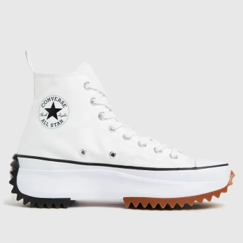 Converse White & Black Run Star Hike Hi Trainers