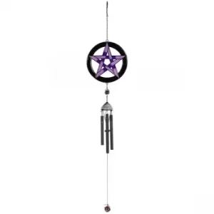 Purple Pentagram Windchime