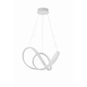 Merano - Cary Integrated LED Pendant Ceiling Light Sandy White Aluminium LED 45W 1720Lm 3000K