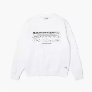 Lacoste Lacoste Racing Crew Sweater Mens - White