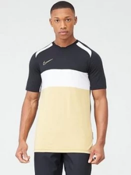 Nike Academy GX Short Sleeved Tee - Black/Gold, Size XL, Men