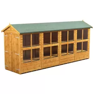 Power Sheds 16 x 4ft Double Door Apex Shiplap Dip Treated Potting Shed