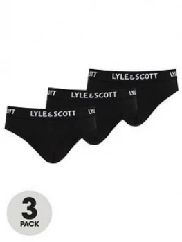 Lyle & Scott Owen 3 Pack Brief - Black, Size XL, Men