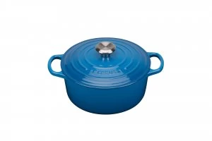 Le Creuset Signature Round Casserole 24cm Marseille Blue