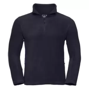 Russell Mens 1/4 Zip Outdoor Fleece Top (2XL) (French Navy)