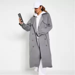 I Saw It First Classic Trench Coat - Grey